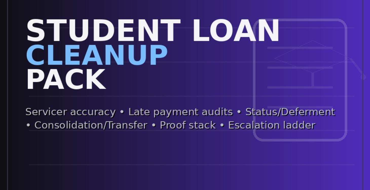 Student Loan Cleanup Pack (Vol 1)