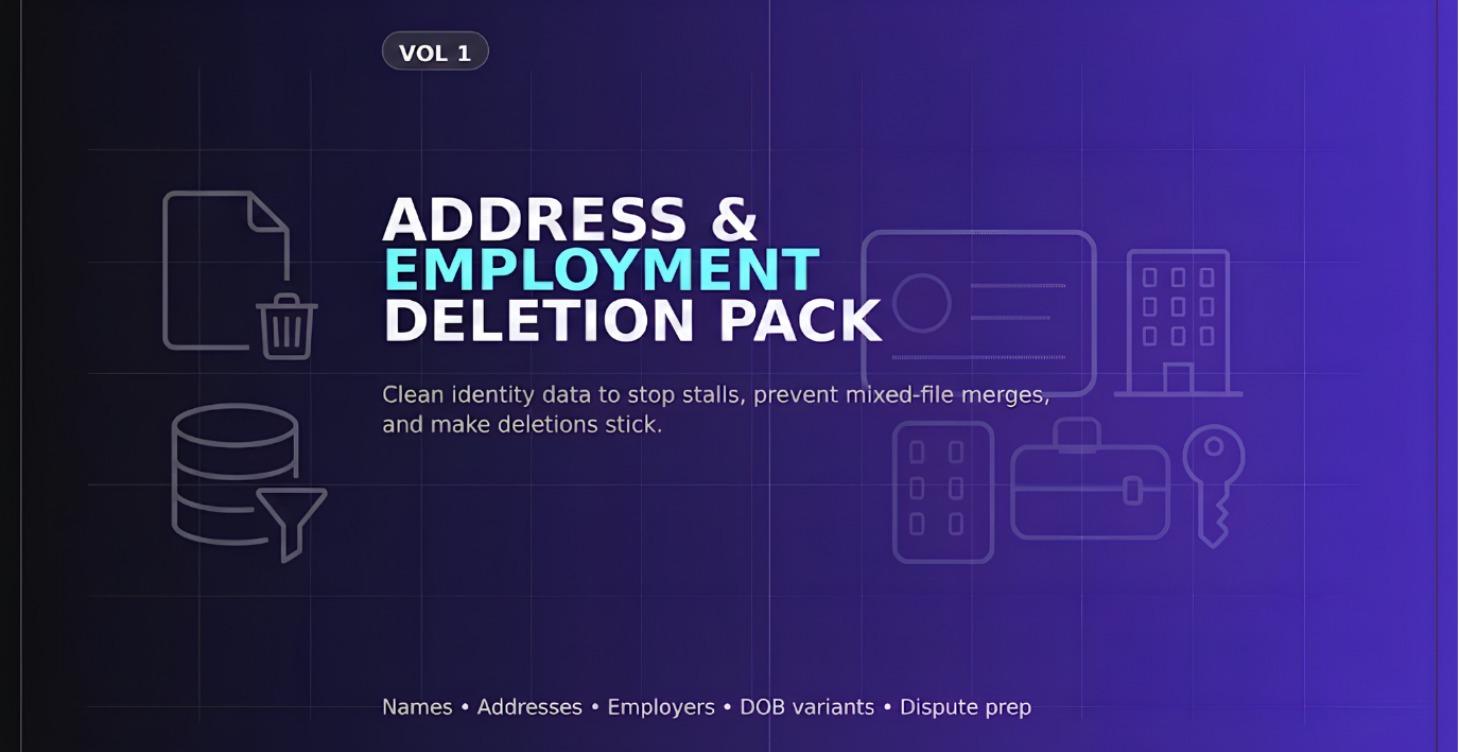 Address & Employment Deletion Pack Vol. 1