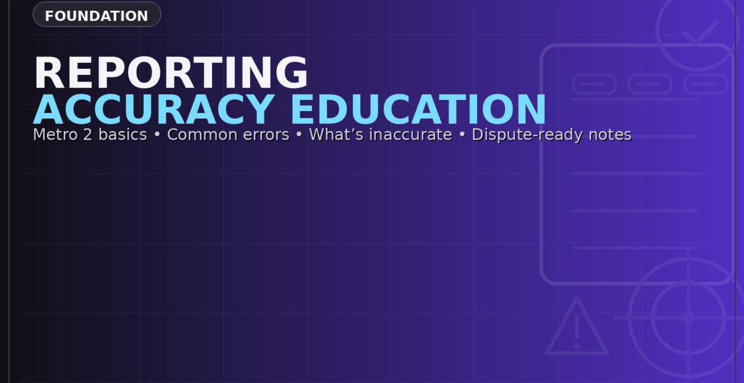 Reporting Accuracy Education