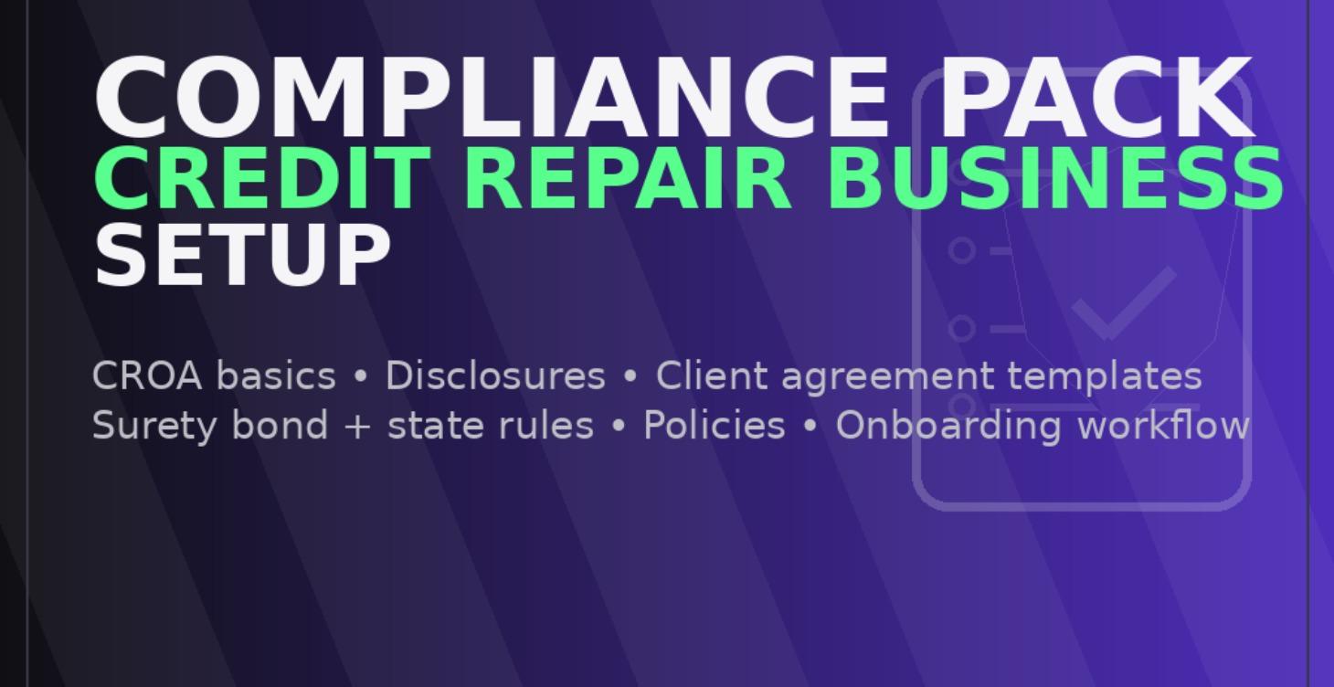 Credit Repair Compliance (Vol 1)