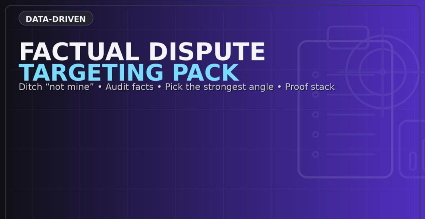Factual Dispute Targeting Pack