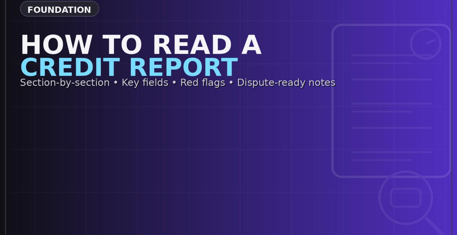 How to read a credit report