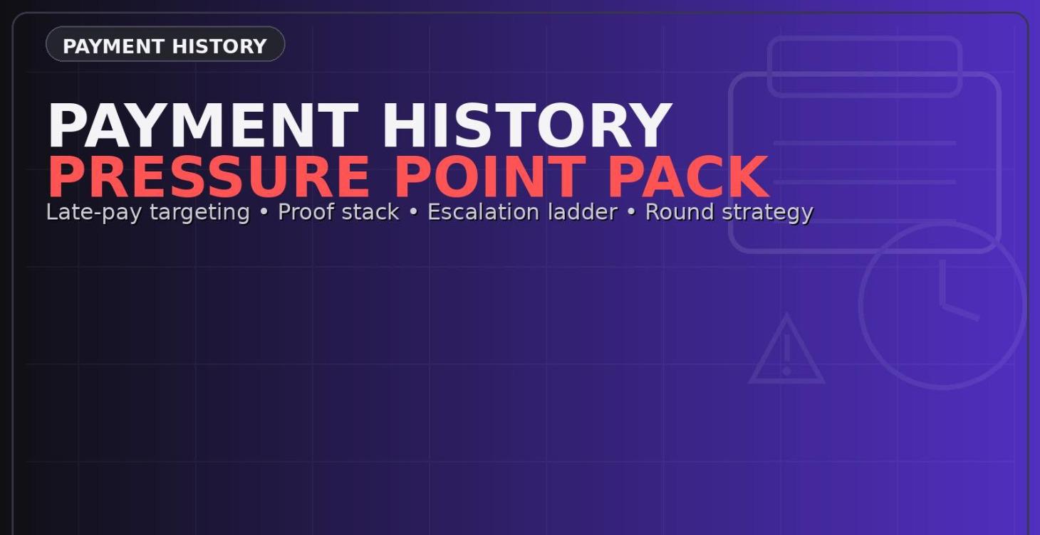 Payment History Pressure Point Pack