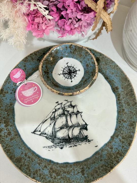 Mesh Screen Printing - Sailing Ship 