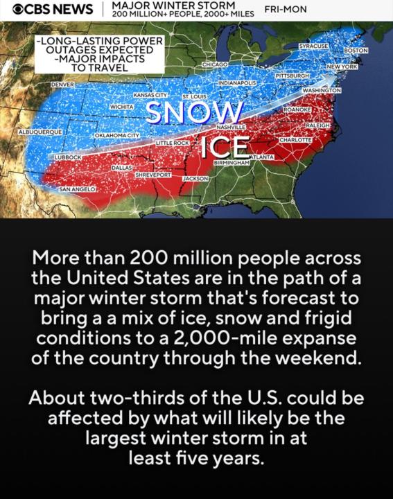 Heavy Winter Storm in US