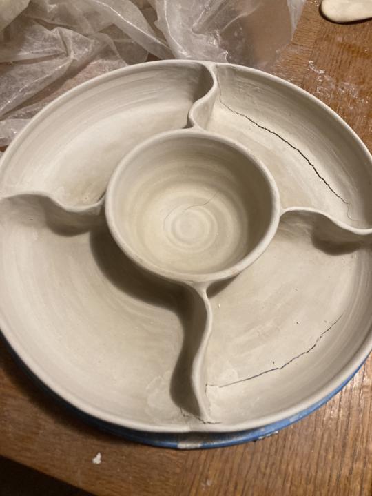 Chip and dip with sections 