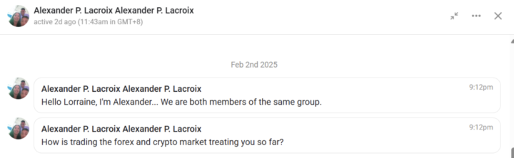 Security Alert: Please be aware of this spammer 