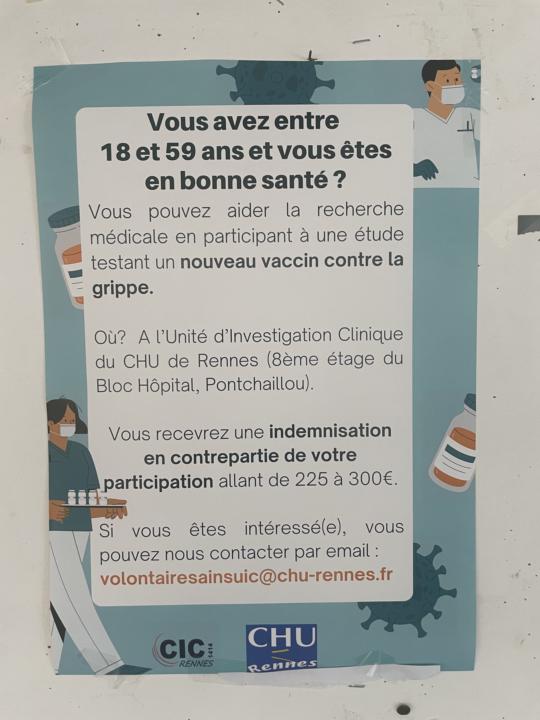Une petite piquouze pour de l’argent, ça vous dit ?