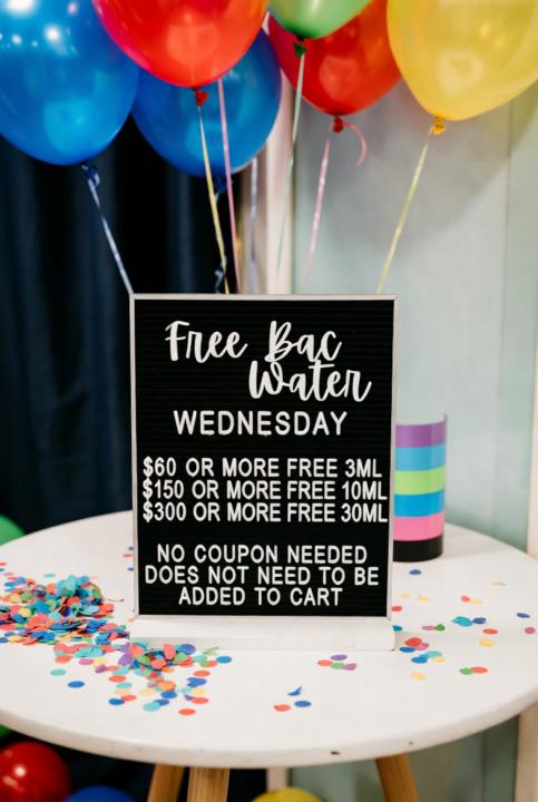 Free Bac Water Wednesday