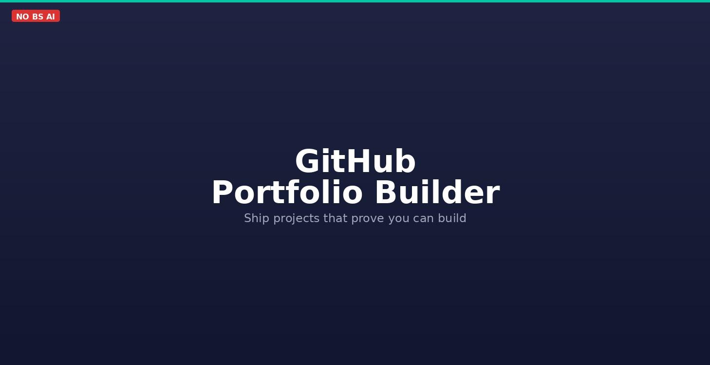 GitHub Portfolio Builder