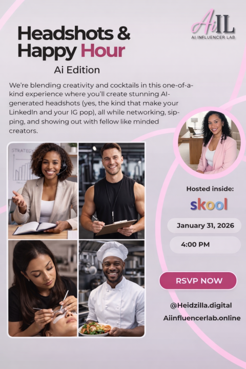 🎯✨ Headshots & Happy Hour: AI Edition (Virtual Class)
