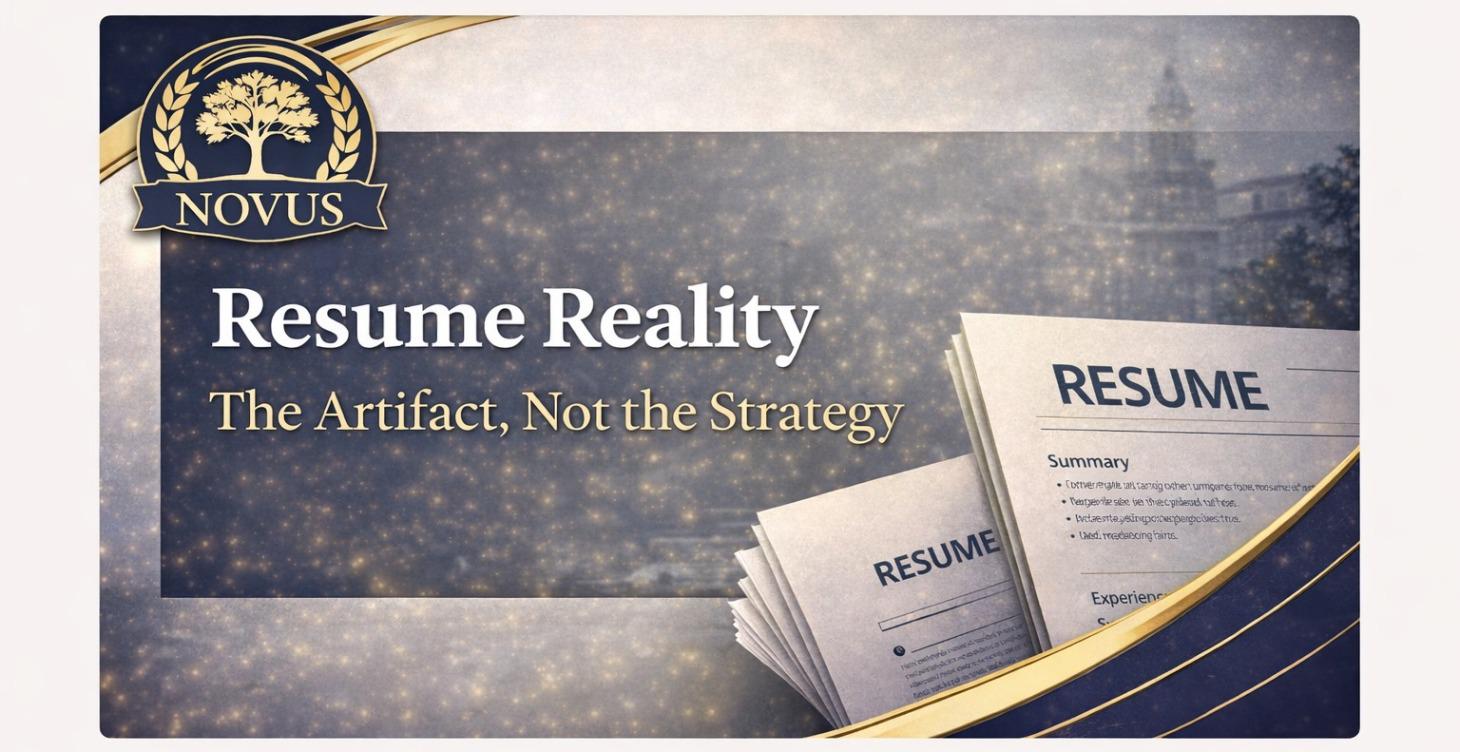 Resume Reality: The Artifact, Not the Strategy
