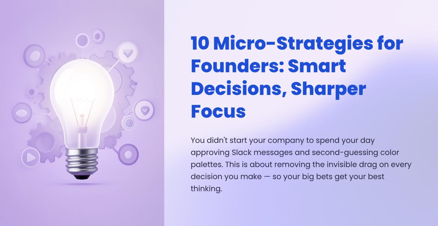 10 Micro-Strategies for Founders