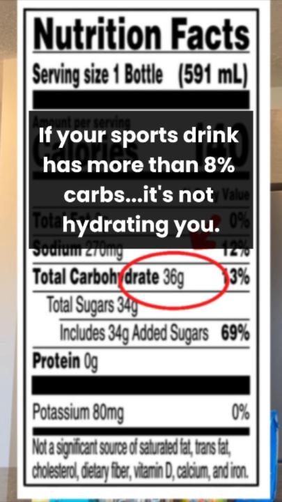 Why You Want <8% Carbohydrate in Sports Drinks