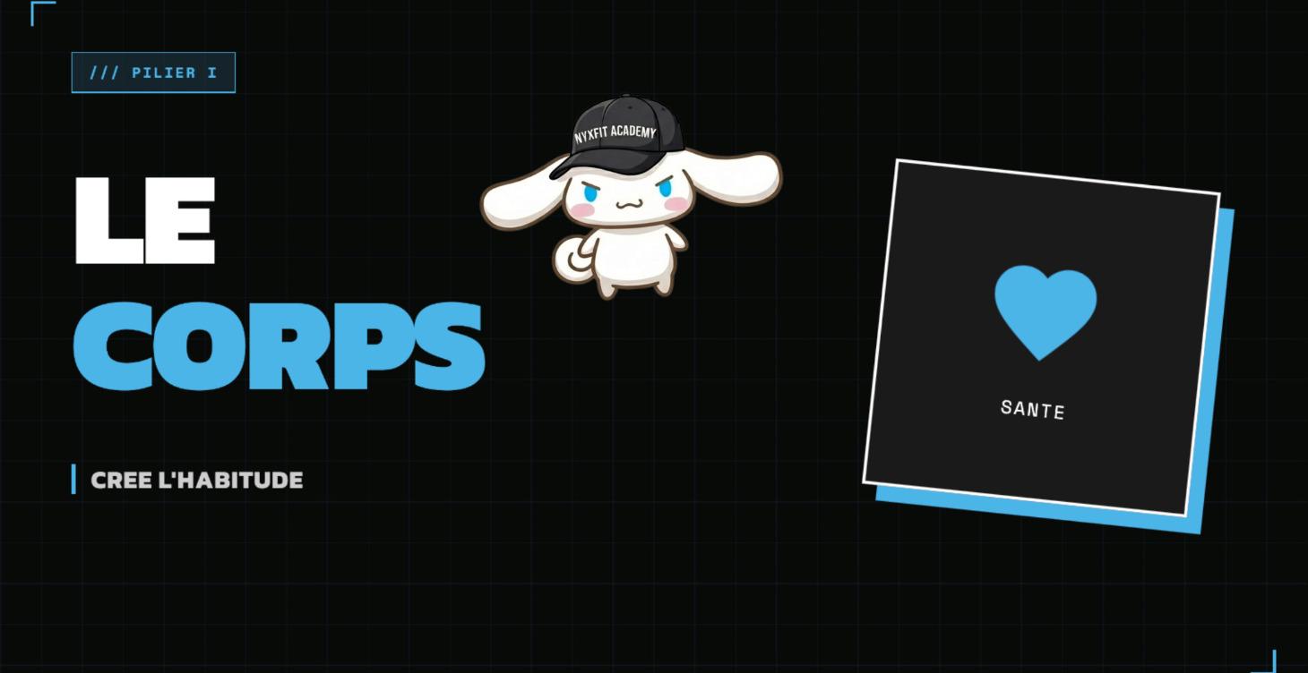 PILIER I : LE CORPS