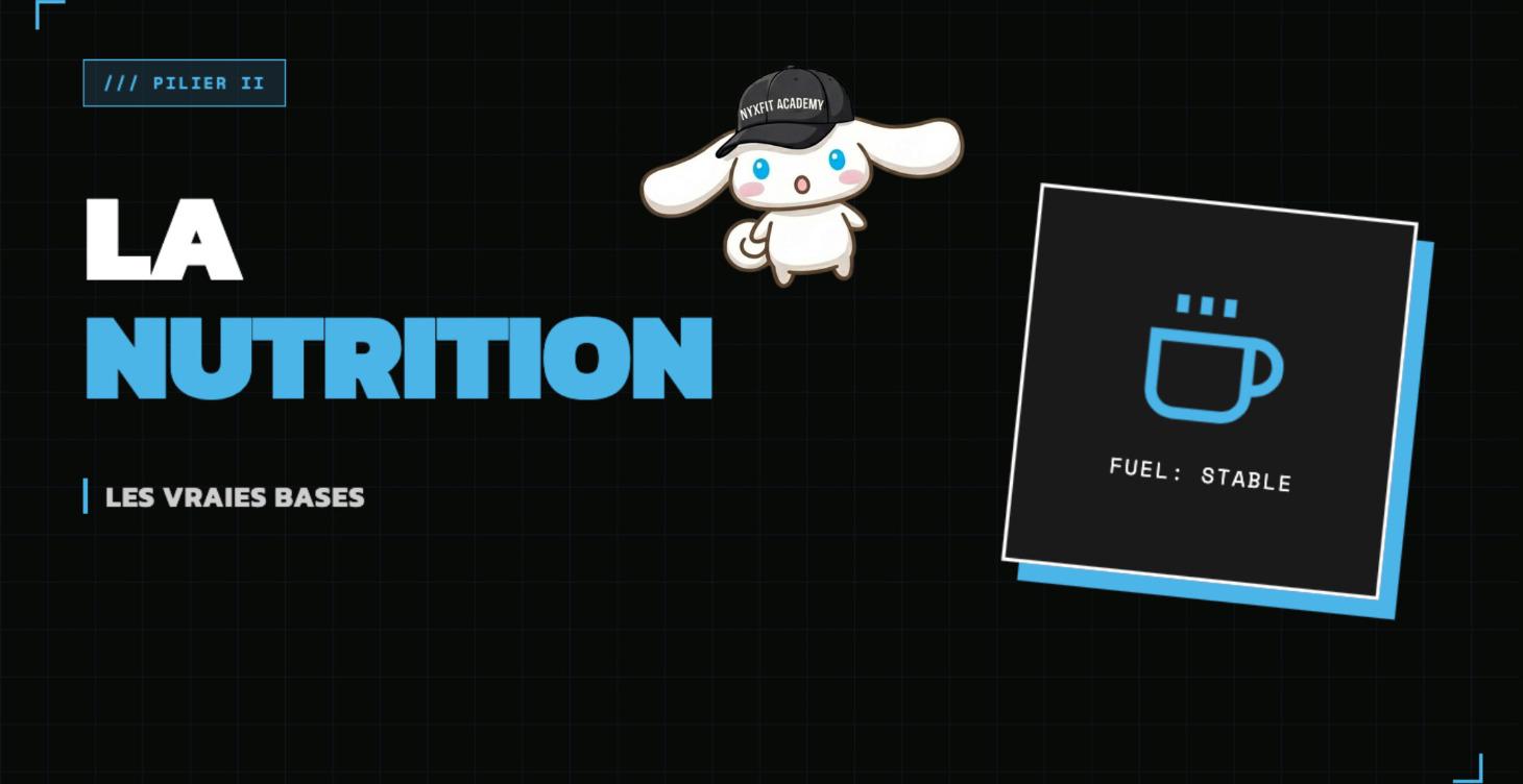 PILIER II : L'ALIMENTATION