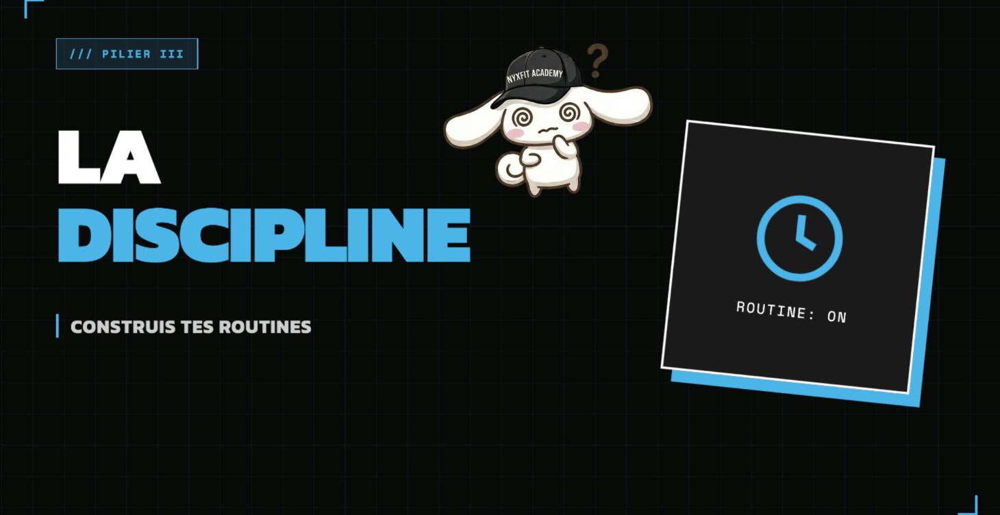 PILIER III : LA DISCIPLINE