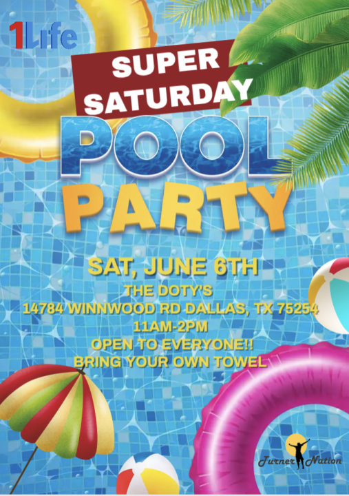 Pool Party Our Place!  Save the Date June 6th, 11-2pm