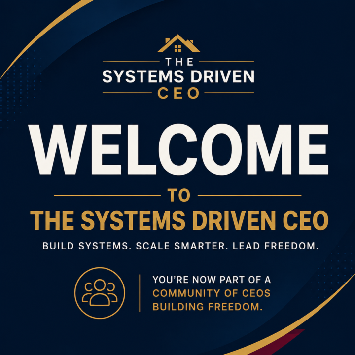 Welcome to The Systems Driven CEO