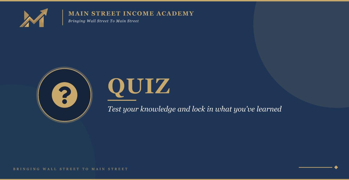 Wealth Assessment Quiz