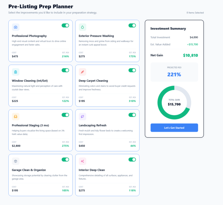 Prelisting App: Sellers don't trust advice. They trust math. 
