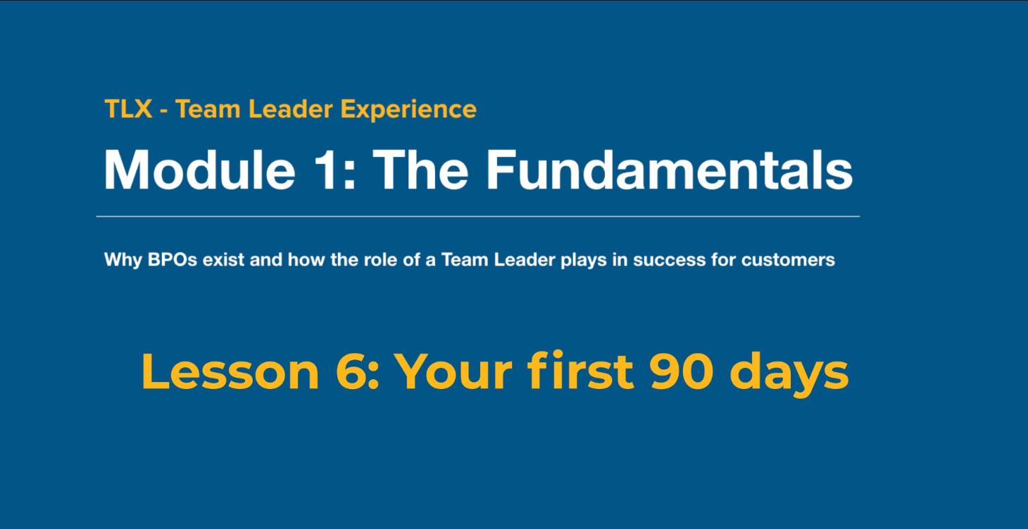 TLX Primer Module 1: Lesson 6