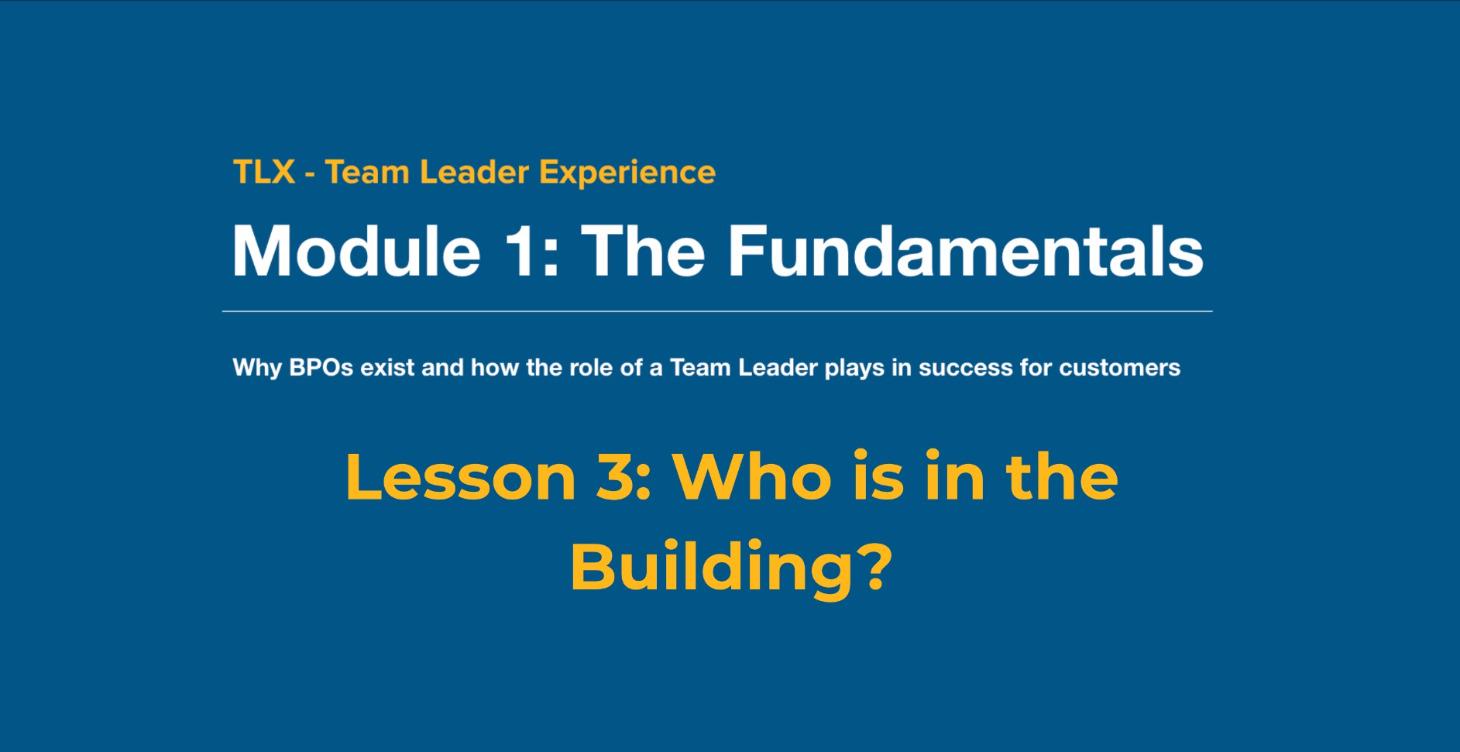 TLX Primer Module 1: Lesson 3