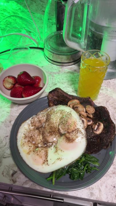 Light post-workout breakfast…
