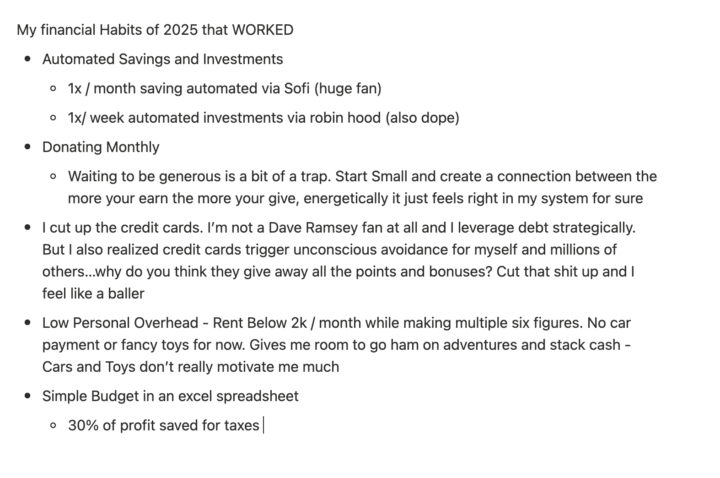 2025 Financial Habits (THAT WORKED)