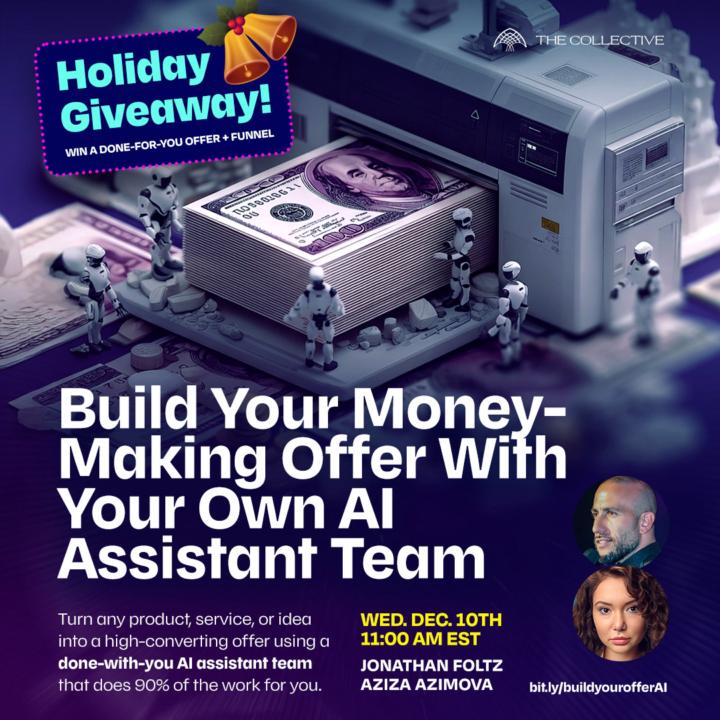 Today at 11AM EST: Build Your Money-Making Offer + Win a Done-For-You Funnel