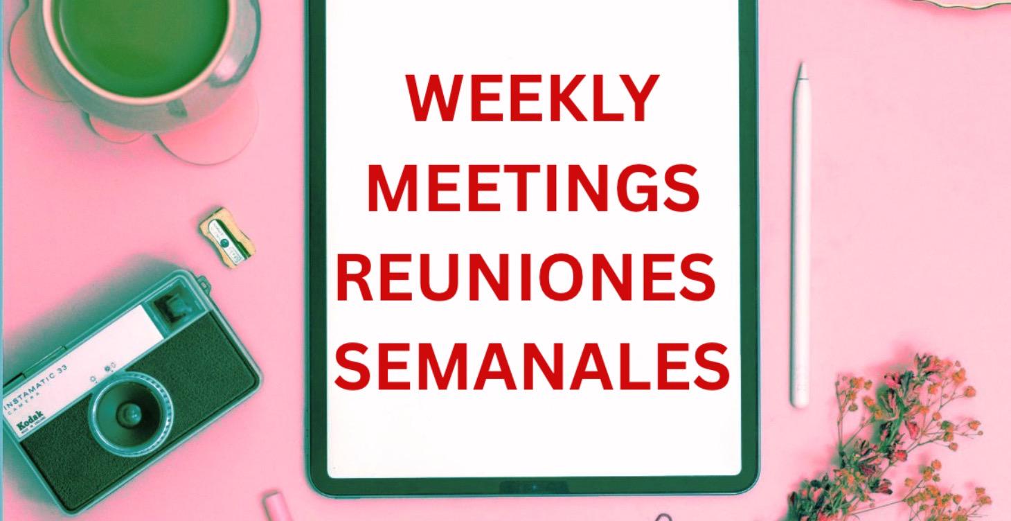Reuniones semanales/ Weekly meetings