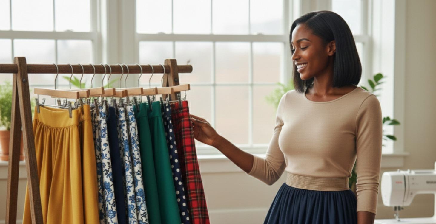 The Perfect Spin – DIY Knee-Length Circle Skirt