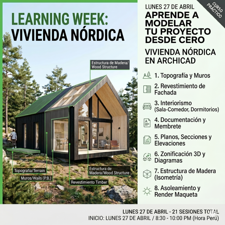 🚀 ¡NUEVA LEARNING WEEK: Domina Archicad y Representación Gráfica!