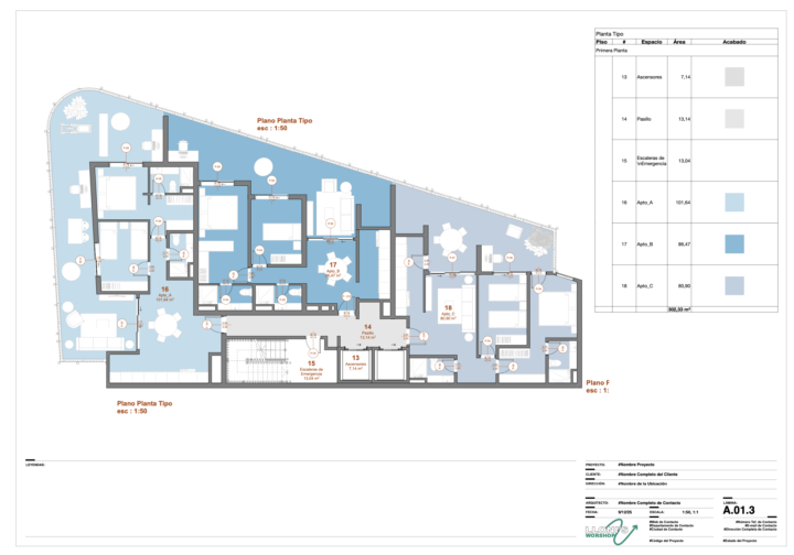 Edificio Igara (Planta Tipo-Planta x Tipo de Apartamento)