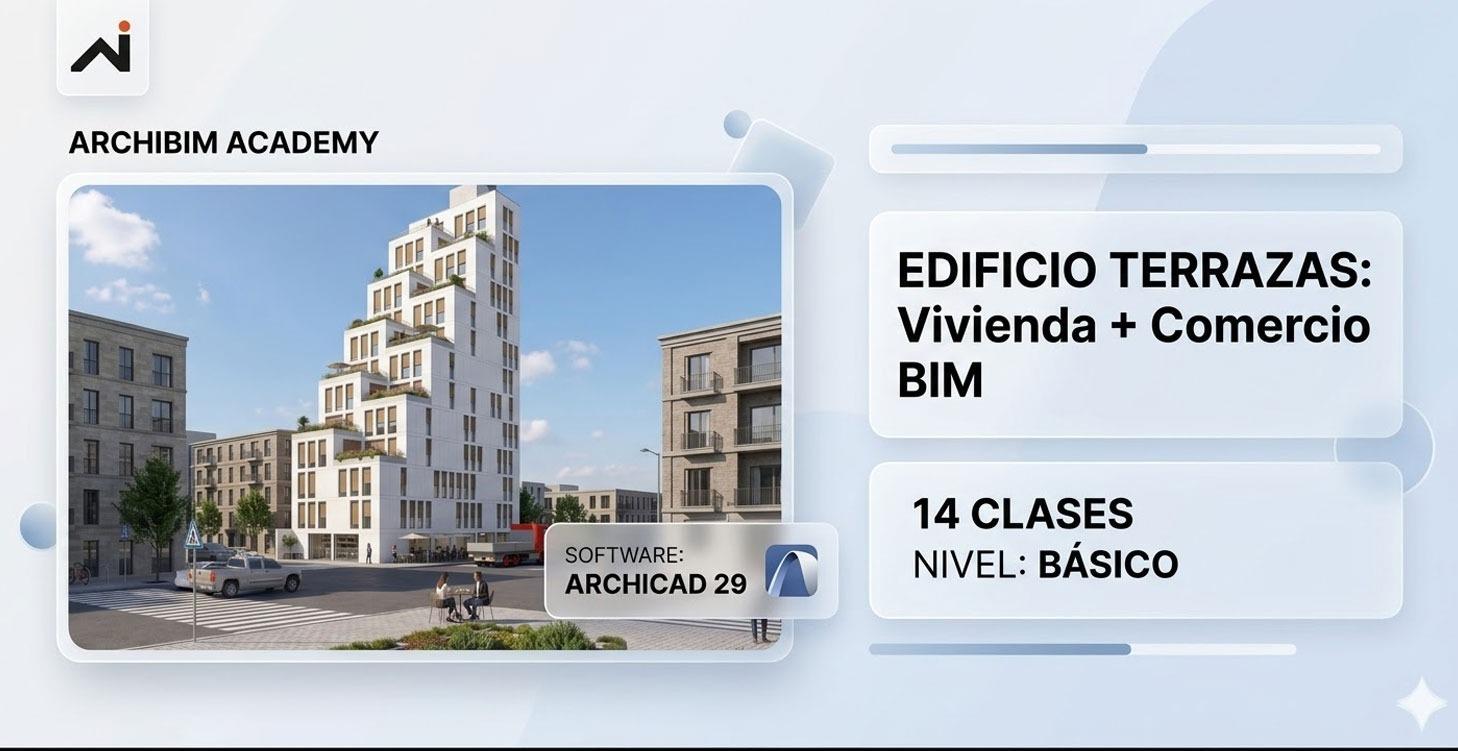 EDIFICIO TERRAZAS: Vivienda + Comercio BIM