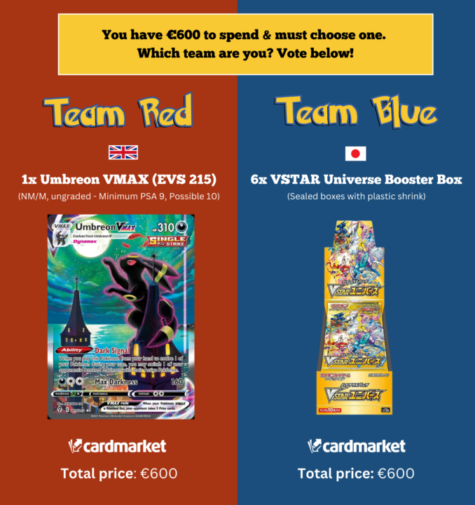 €600 to spend & must choose one. Are you Team Red or Team Blue?