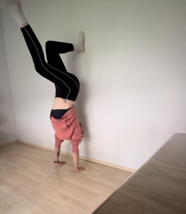 Learning handstand