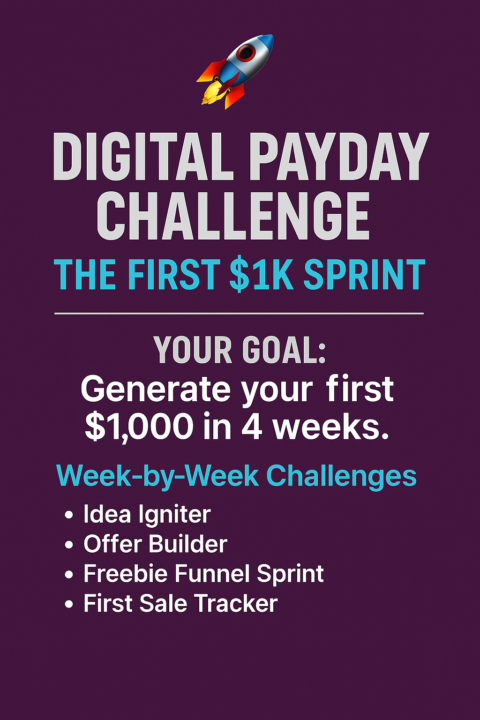 📣 Digital Payday Challenge - The First $1K Sprint