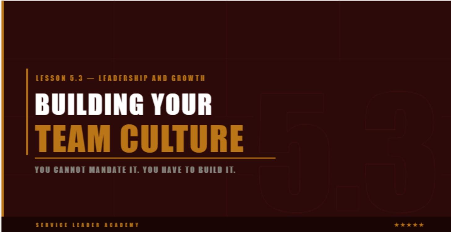 Building Your Team Culture
