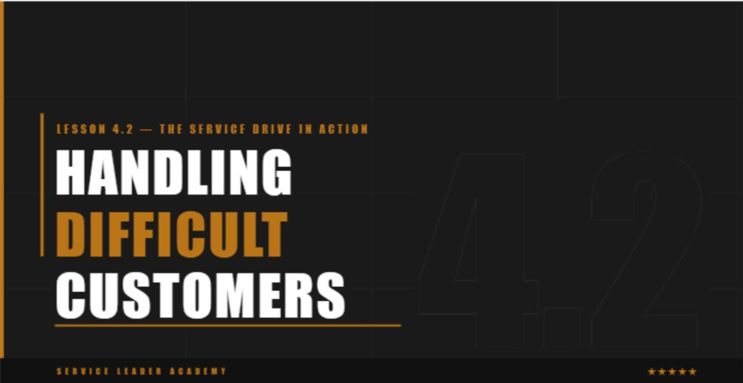 Handling Difficult Customers