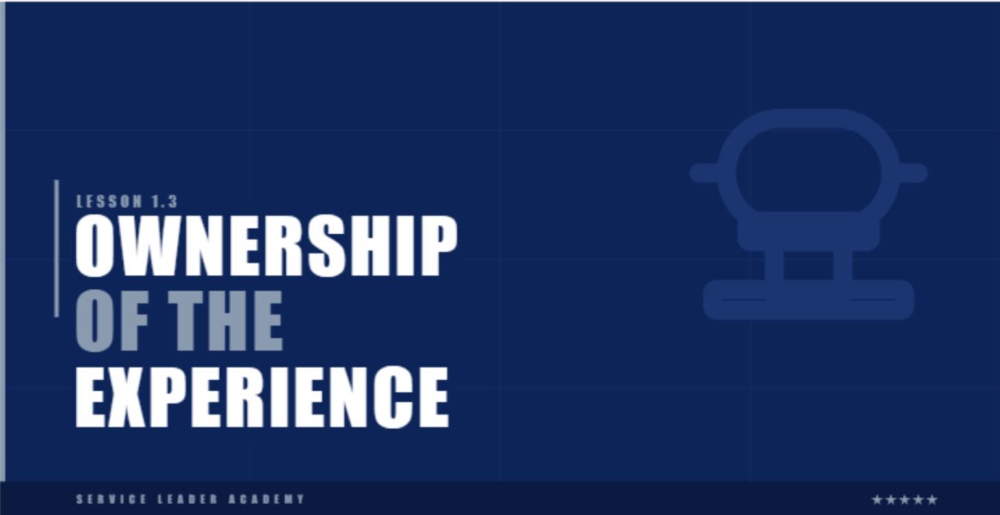 Ownership of the Experience