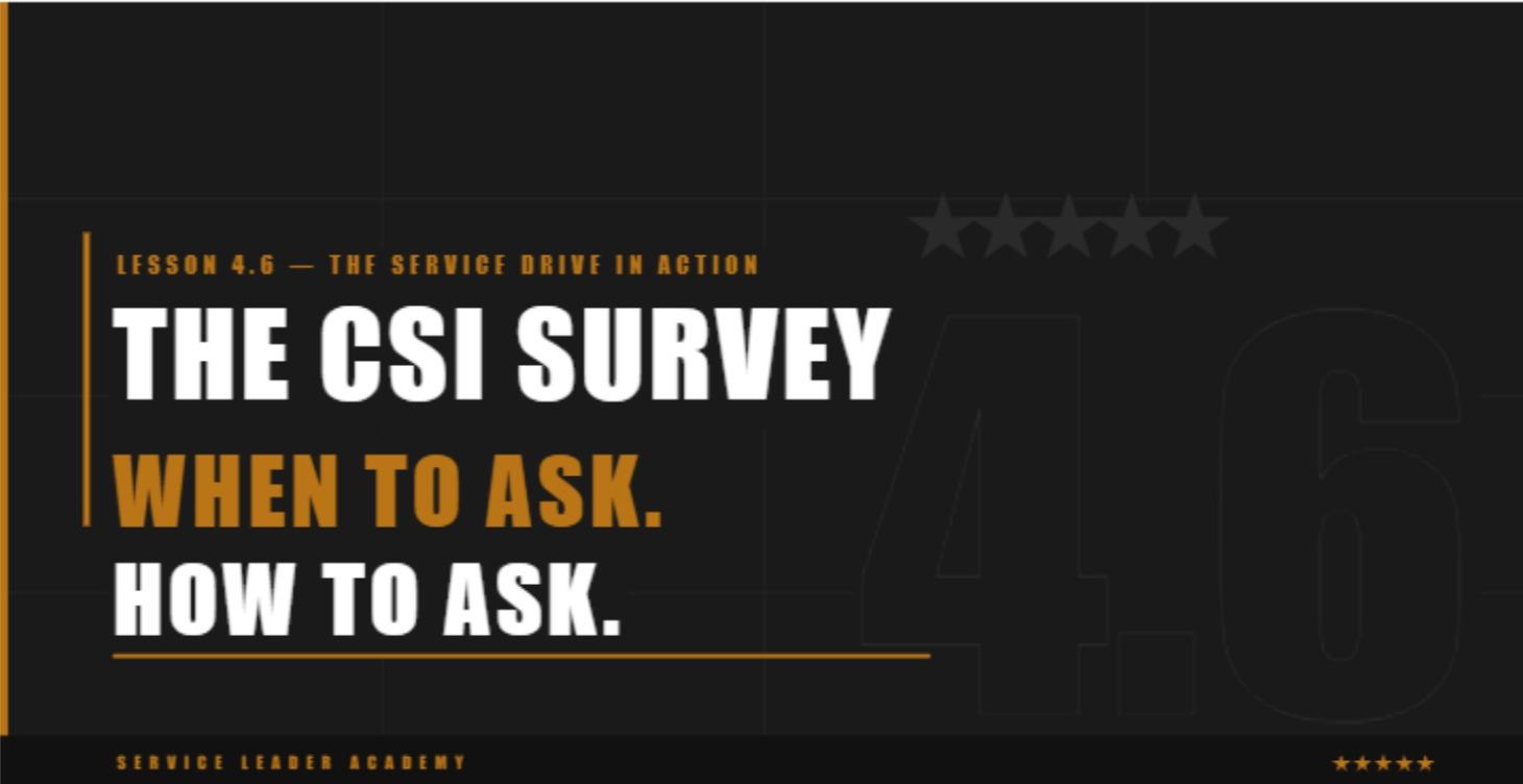 The Survey: When/How to ask, and When to Follow Up