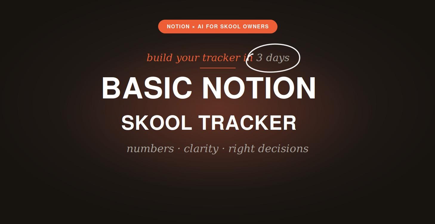 Build Your Skool Community Tracker in 3 Days