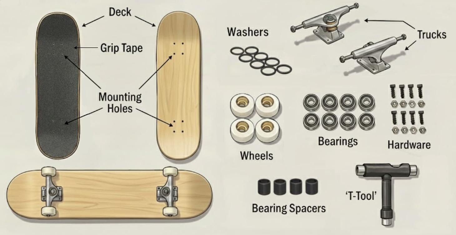 Anatomy of a Skateboard