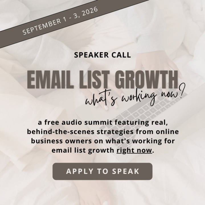 📣 Call for speakers! Email List Growth: What's Working Now? Audio Summit