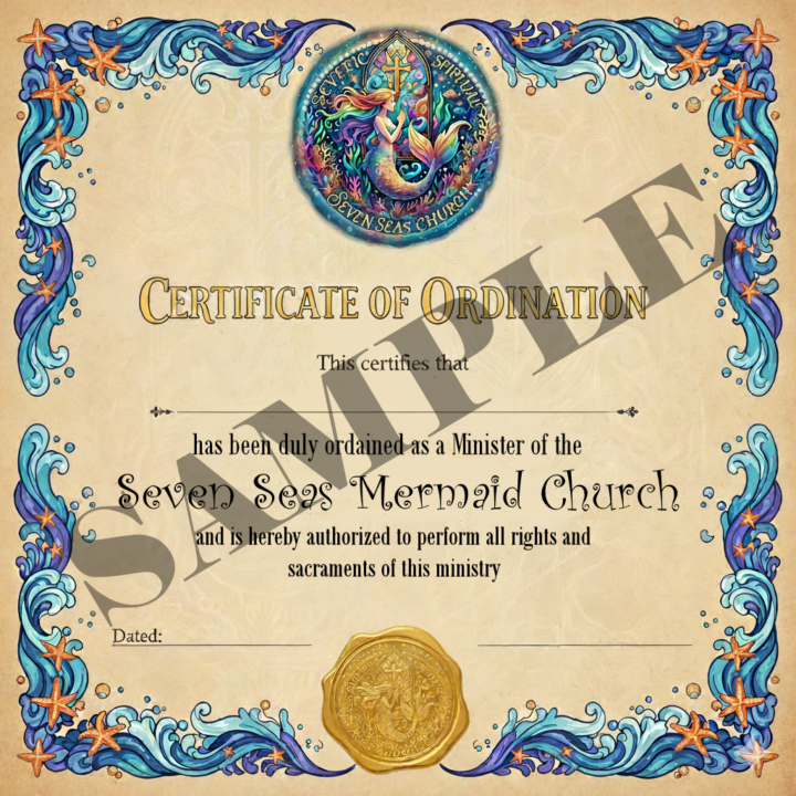 Seven Seas Mermaid Church - BECOME AN ORDAINED MINISTER
