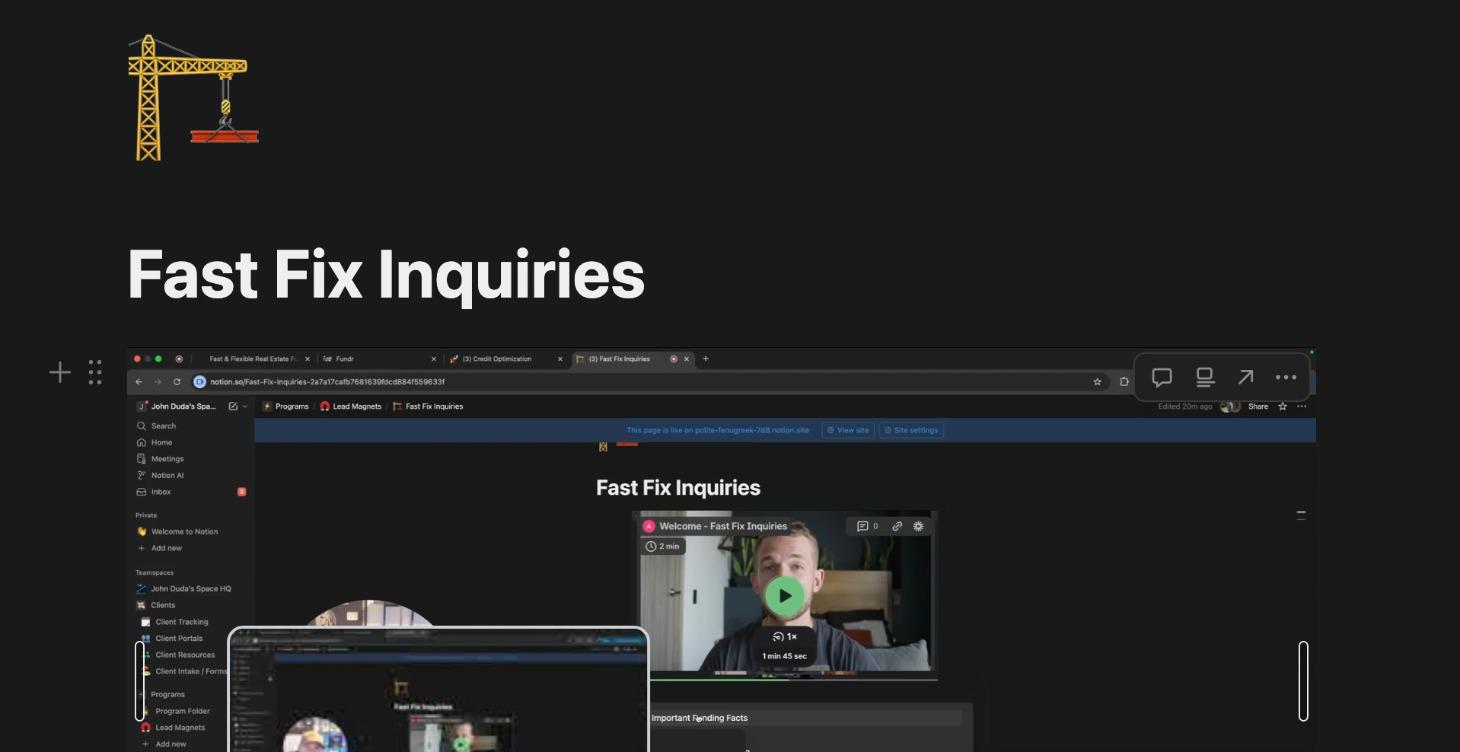 Inquiry Removal Hacks