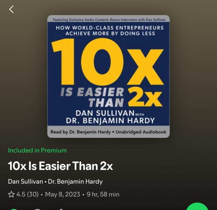 10 x is easier than 2x