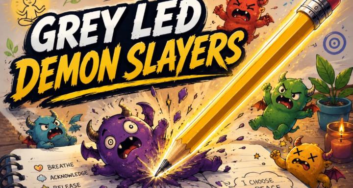 Grey Led Demon Slayers ✏️😈