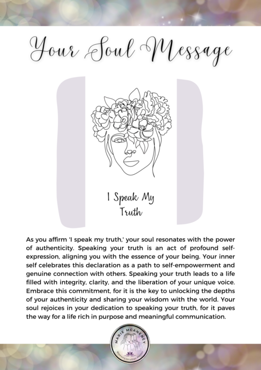 Soul Message Card Pull – “I Speak My Truth”